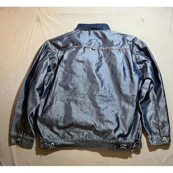 US Polo ASSN Jacket‎ Trucker Adult Large Blue Denim Long Sleeve Button Oversized - Picture 7 of 11